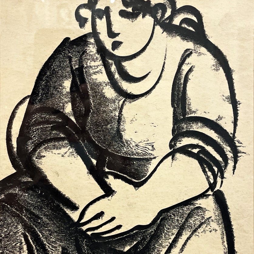 Татьяна Леонова — Серия Женщина, состояние. Ожидающая, 1995 (бумага, монотипия)