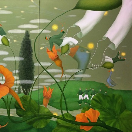 Виктор Норкин — Катание на бутоне (холст,масло), 2019