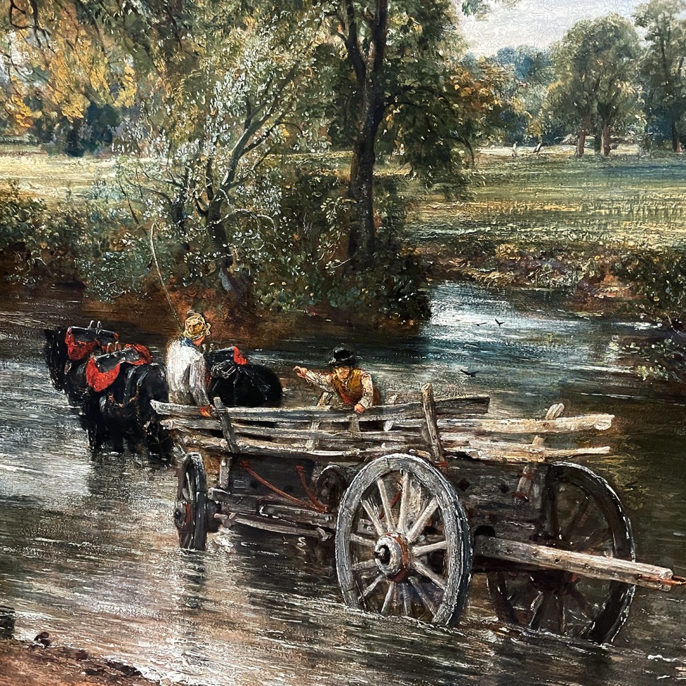 Джон Констебль — Сенная повозка, 1821 (холст, масло) фрагмент