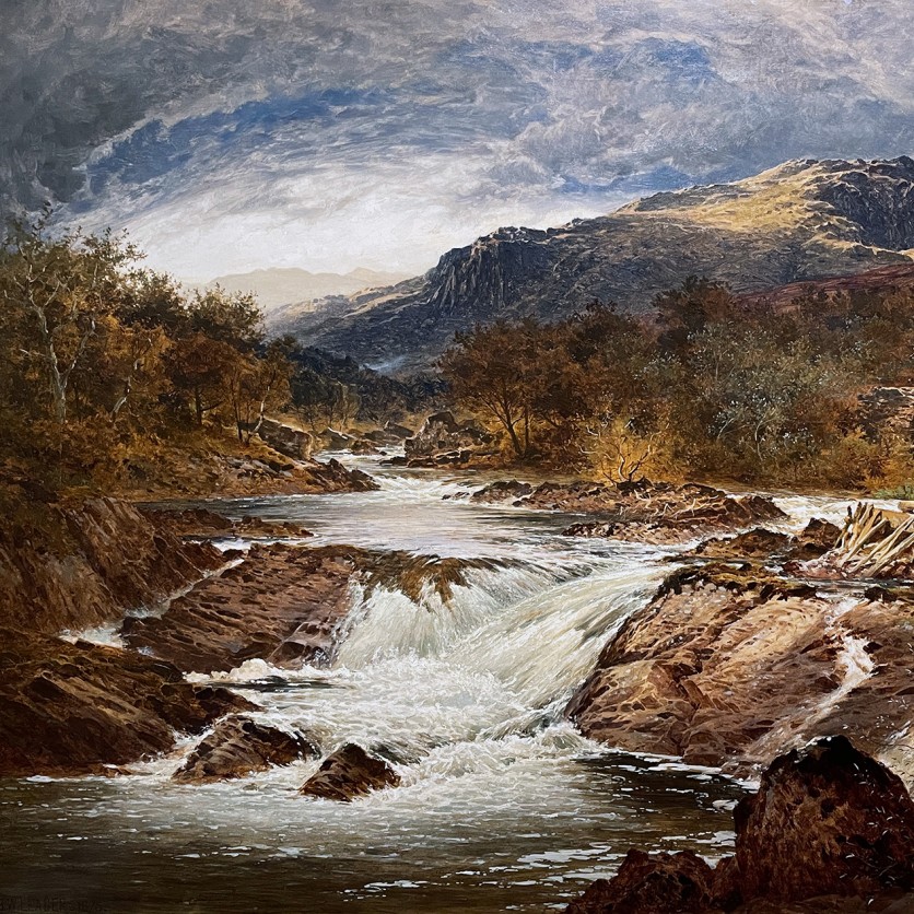 Бенджамин Уильямс Лидер — Горный пейзаж, 1875 (холст, масло)