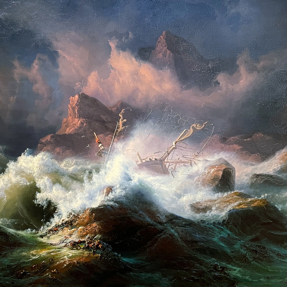 Кнуд-Андреассен Бааде — Крушение, 1830-1850 гг. (холст, масло)