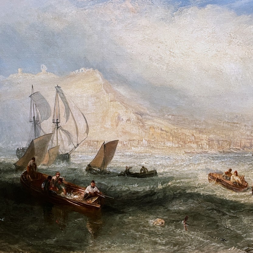 Уильям Тернер — Ловля удочками, Офф Гастингс, 1835 (холст, масло)