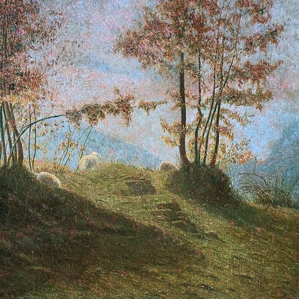 Витторе Грубичи де Драгон — Эль крапп ди Рогоритт (Овцы на скале), (холст, масло), 1895-1909