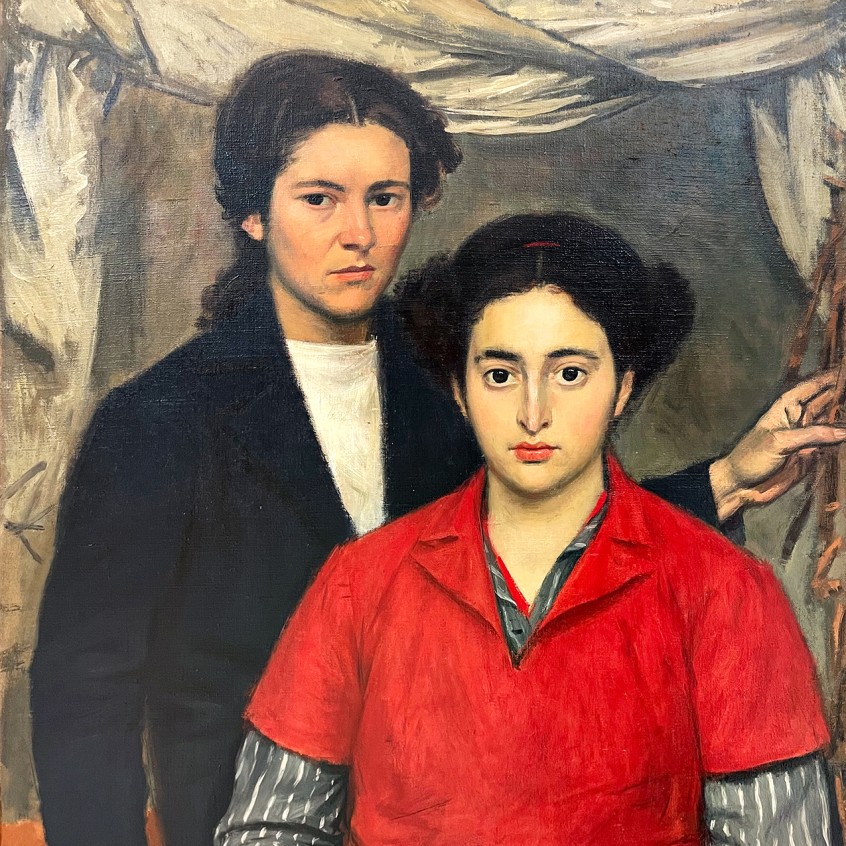 Яннис Моралис — Две подруги, 1946 (холст, масло)
