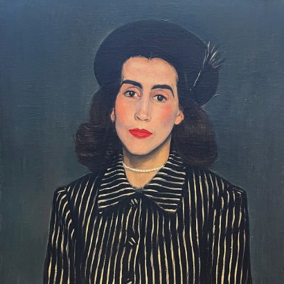 Яннис Моралис — Портрет Марии Руссен, 1943 (холст, масло)