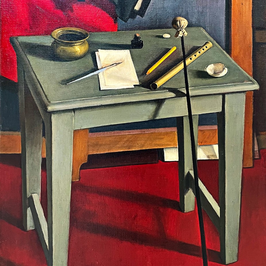 Яннис Моралис — Стол, 1947 (холст, масло)