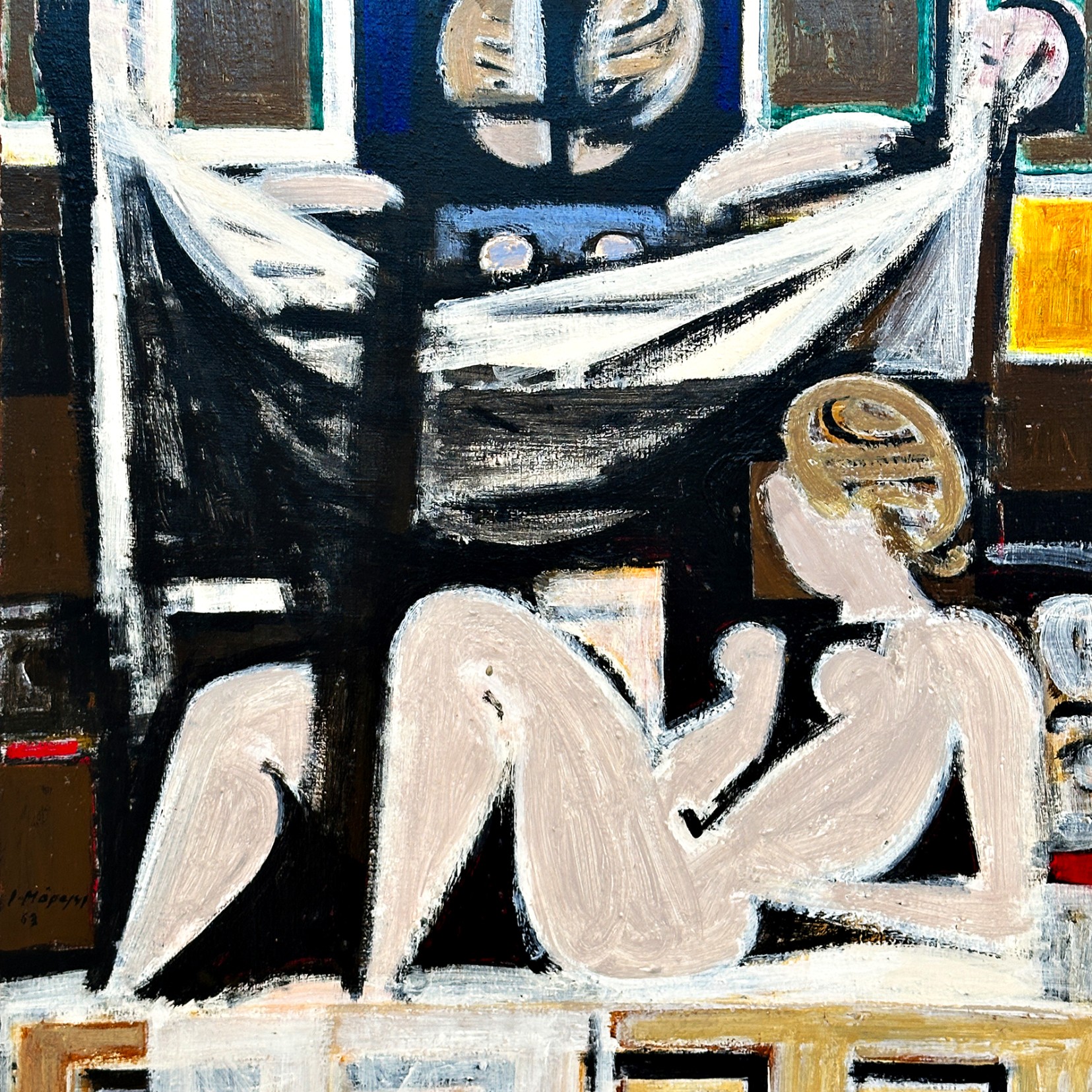 Яннис Моралис — Траурная композиция IV, 1963 (холст, масло)