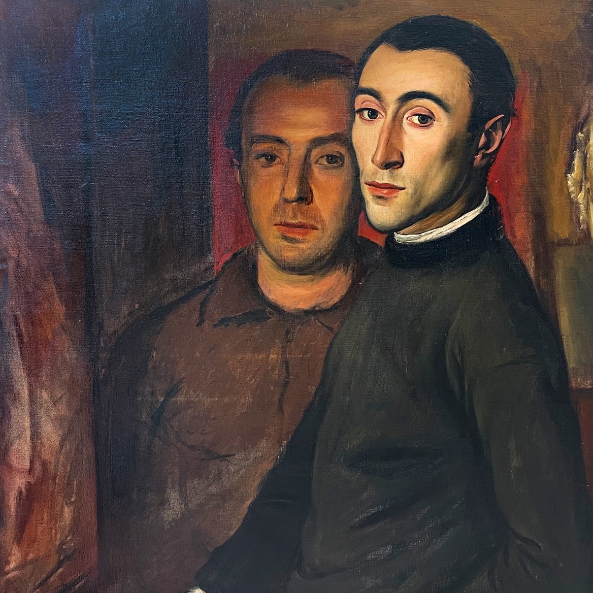 Яннис Моралис — Художник с художником Николосом Николау, 1937 (холст, масло)