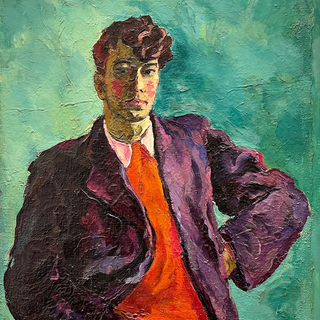 Олег Целков — Автопортрет, 1955 (холст, масло)