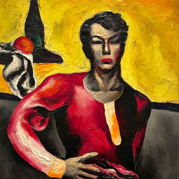 Олег Целков — Автопортрет, 1956 (холст, масло)