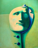 Олег Целков — Двуликий, 1980 (холст, масло)
