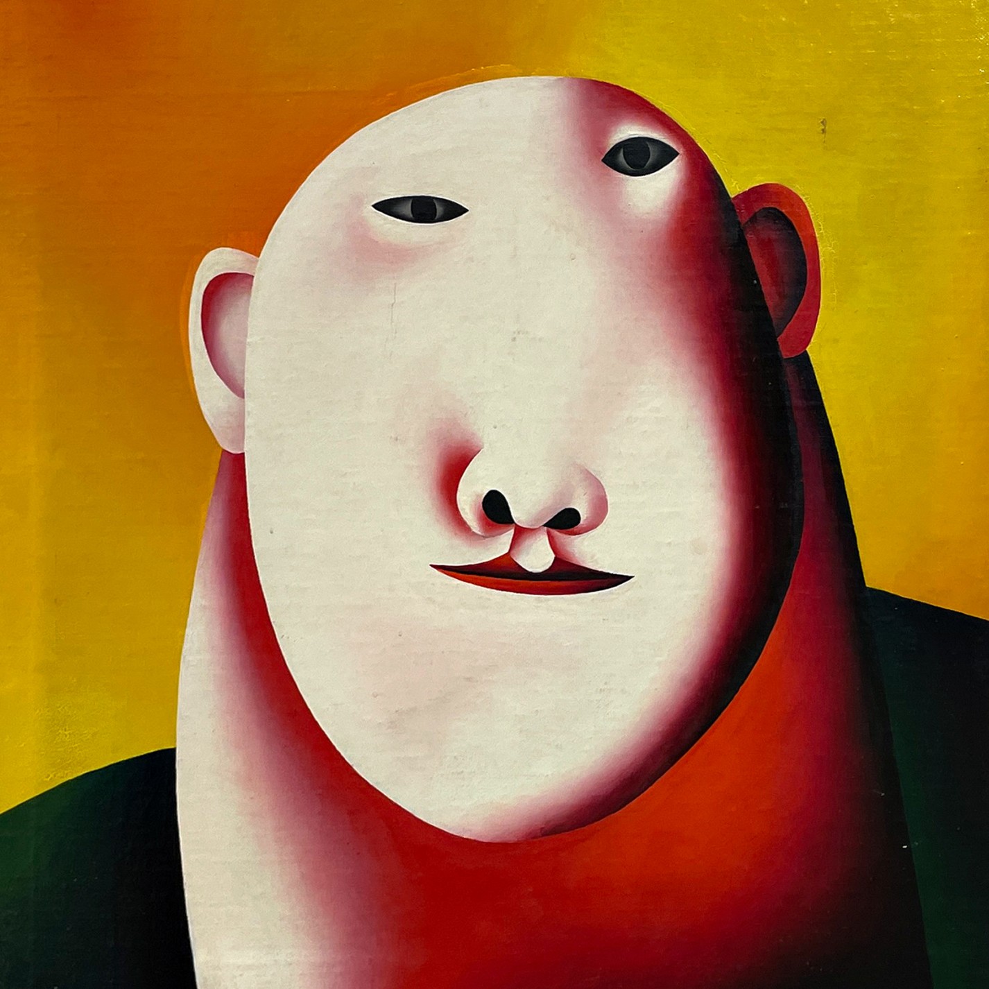 Олег Целков — Новое лицо. Лицо, 1963 (холст, масло)