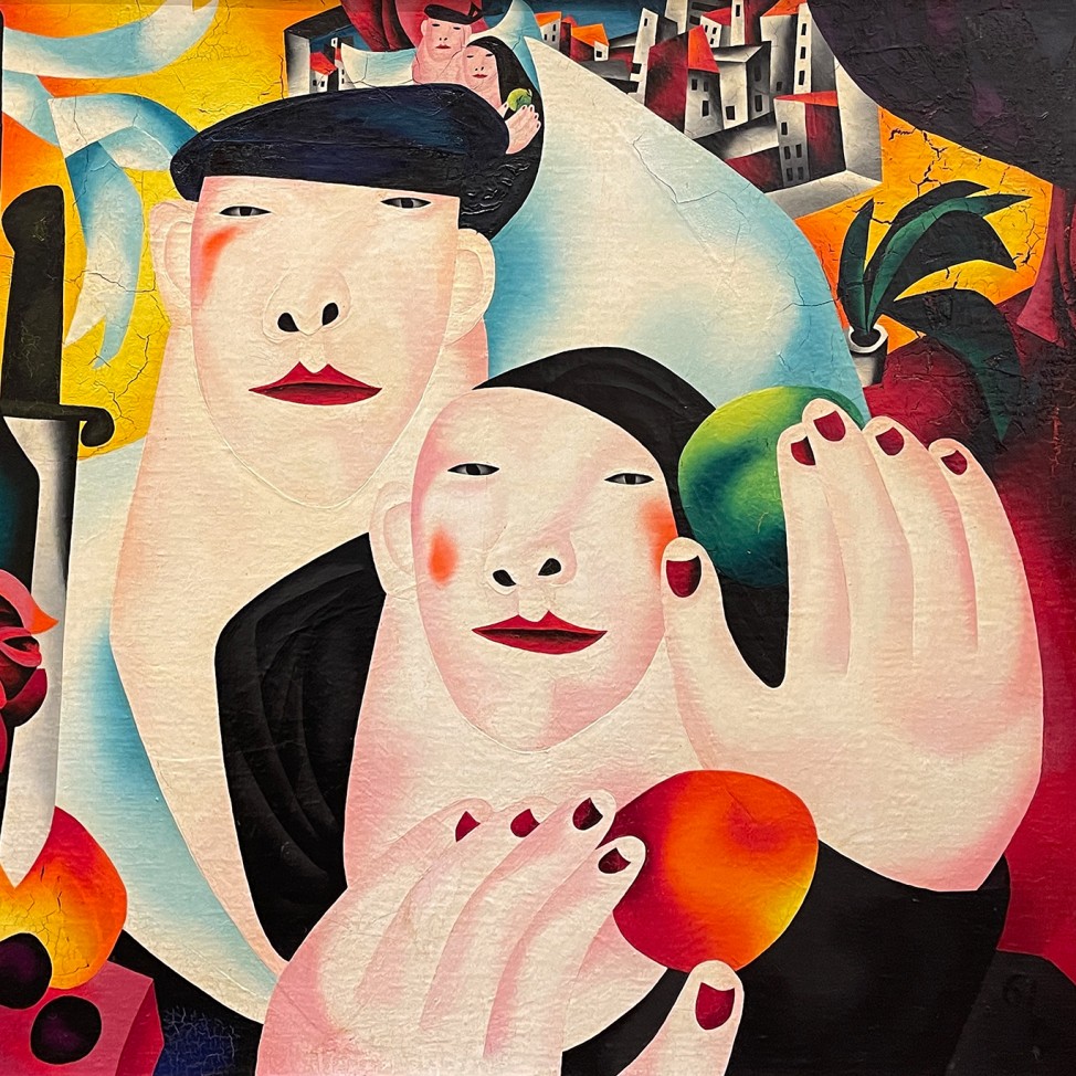 Олег Целков — Новое лицо. Моряки, 1961 (холст, масло)