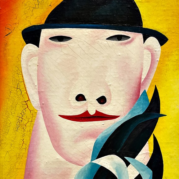 Олег Целков — Портрет, 1960 (холст, масло)