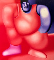 Олег Целков — Прогулка, 1999 (холст, масло)