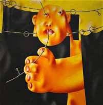 Олег Целков — Спектакль. Из серии Цирк, 1969 (холст, масло)