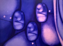 Олег Целков — Театр, 2008 (холст, масло)