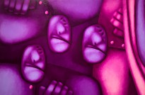 Олег Целков — Театр 3, 2008 (холст, масло)