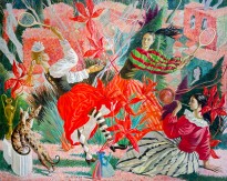 Агата Белая — Игра. Красные цветы, 2020 (холст, масло)