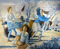 Агата Белая — Игра. На поле, 2020 (холст, масло)