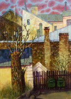 Анастасия Денисова - Дворик, 2020 (бумага, акварель, карандаши)