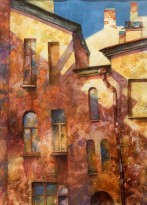 Анастасия Денисова - Красная тень, 2020 (бумага, акварель, карандаши)