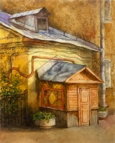 Анастасия Денисова - Крылечко, 2020 (бумага, акварель, карандаши)