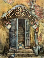 Анастасия Денисова - Парадная, 2016 (бумага, акварель, карандаши)