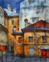 Анастасия Денисова - Ржавчина и синь, 2020 (бумага, акварель, карандаши)