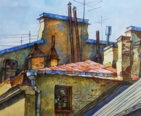 Анасасия Денисова - Солнце, 2019 (бумага, акварель, карандаши)