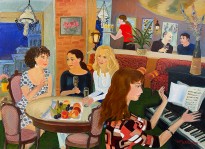 Анна Каждан — Вернисаж, 2008 (холст, темпера)