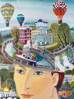 Анна Каждан — Встреча в Новгороде, 2014 (холст, темпера) фрагмент 2