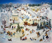 Анна Каждан — Встреча в Павловск зимой, 2013 (холст, темпера)