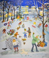 Анна Каждан — Выходи гулять, 2020 (холст, темпера)