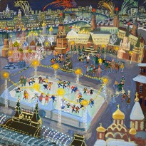 Анна Каждан — ГУМ каток, 2010 (холст, масло)