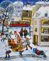 Анна Каждан — После уроков, 2020 (холст, темпера)