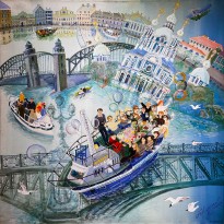 Анна Каждан — Праздник на воде, 2002 (холст, темпера)