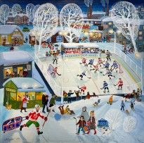 Анна Каждан — Решающий матч, 2018 (холст, темпера)