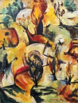 Ашот Хачатрян - Композиция с деревьямии, 1994 (холст, масло)