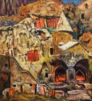 Ашот Хачатрян - Монастырь Гегард, 1993 (холст, масло)