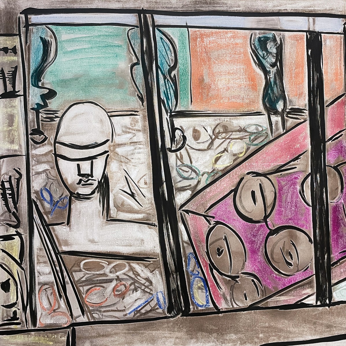 Макс Бекман — Оптическое окно, 1950 (холст, масло)