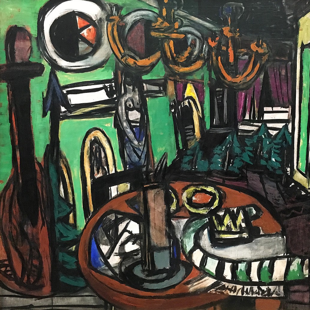 Макс Бекман - За сценой, 1950 (холст, масло)