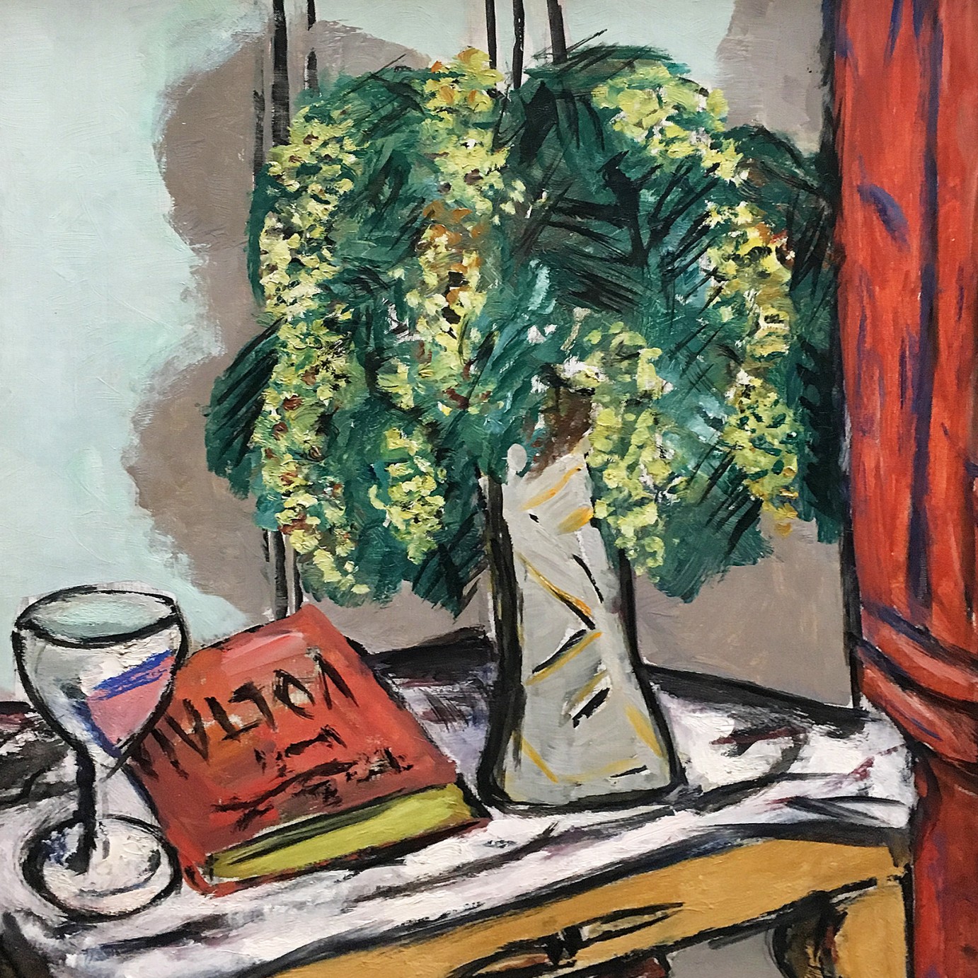 Макс Бекман - Натюрморт с мимозой, 1939