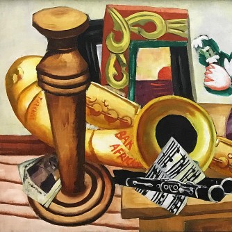 Макс Бекман - Натюрморт с саксофонами, 1926 (холст, масл)