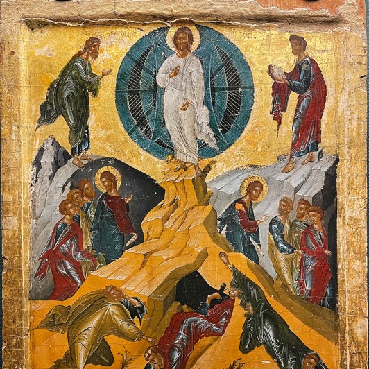 Преображение. Вторая половина XV в. Доска, темпера. Поддельная подпись Эмануэля Тцанфурнариса.