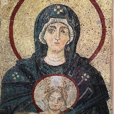 Царица небесная с Младенцем. Копия апсидиальной мозаики св. Софии Конст, 867 г.