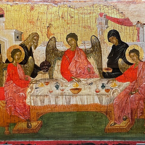 Константинопольский иконописец — Святая Троица, последняя четв. XIV в.