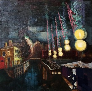 Александр Арефьев - Художник рисует ночью, 1972 (холст, масло)