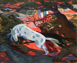 Александр Богомазов - Кони, 1910-е (холст, масло)