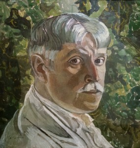 Александр Головиин - автопортрет, 1917 (картон, темпера)